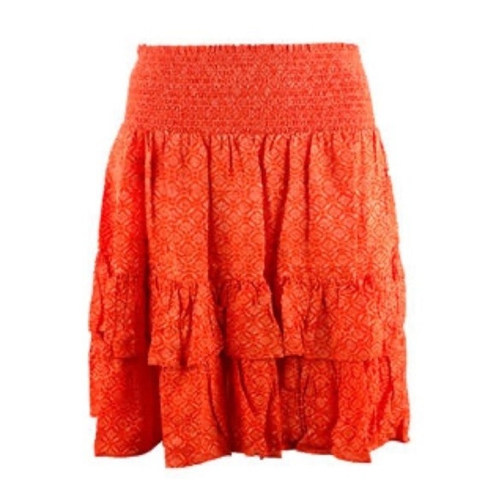 Lauren Ralph Lauren Women's Tiered Ruffle Western Print Skirt 10